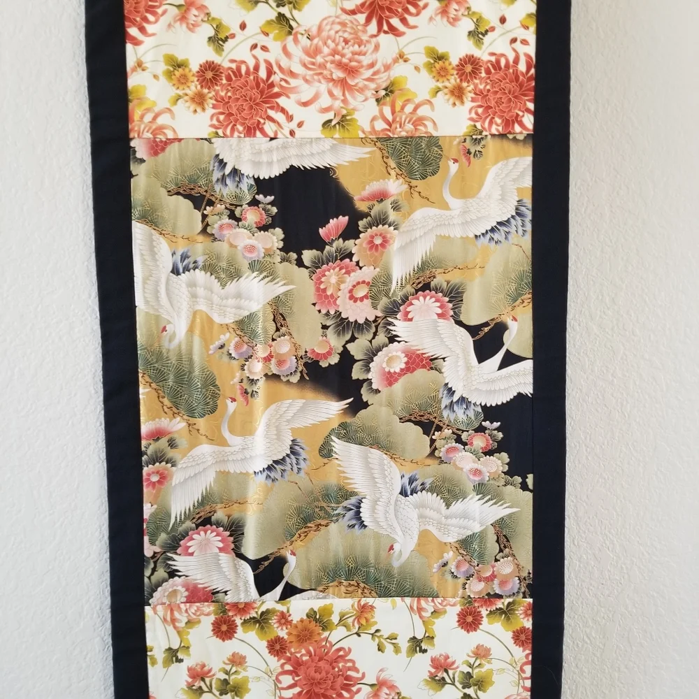 Vintage Handmade Crane Asian Theme Wall Art